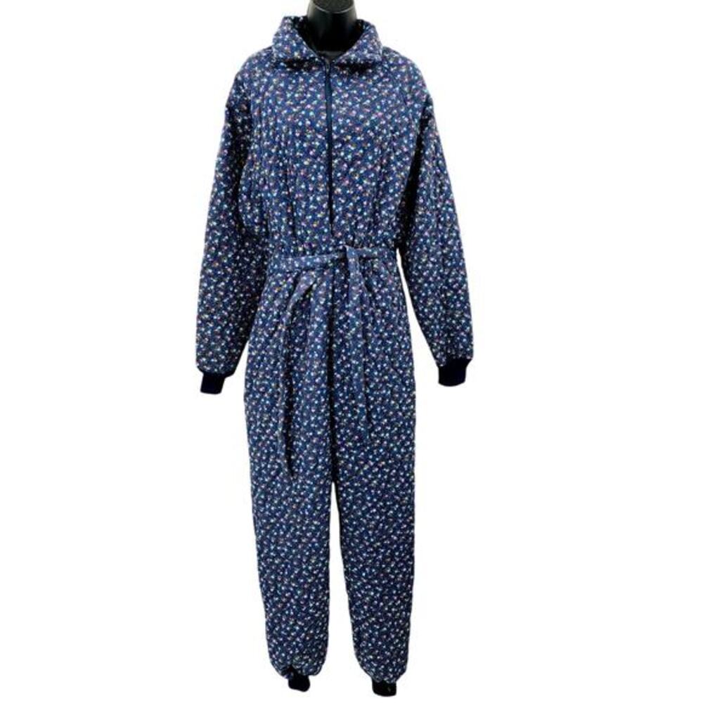 Vintage Quilted Jumpsuit and Booties